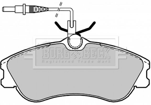 BORG & BECK Комплект тормозных колодок, дисковый тормоз BBP1601